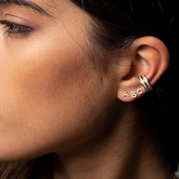 Personalized Initial Stud Earrings