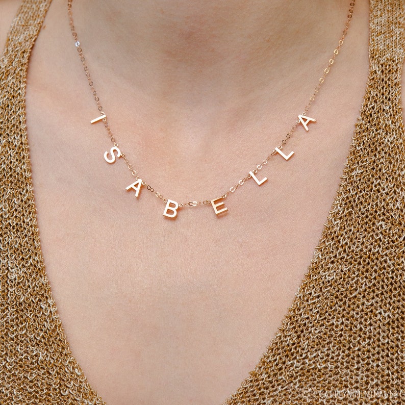 Personalized Letter Name Chain Necklace