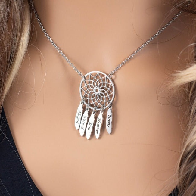 Personalized Names Dreamcatcher Necklace