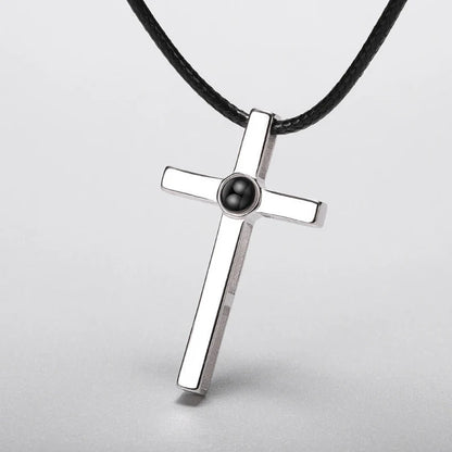 Personalized Cross Projection Necklace