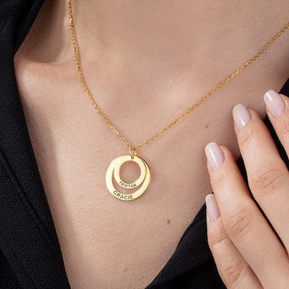 Engraved Family Name Necklace 925 Sterling Silver