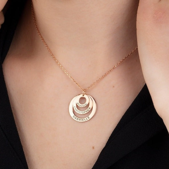 Engraved Family Name Necklace 925 Sterling Silver