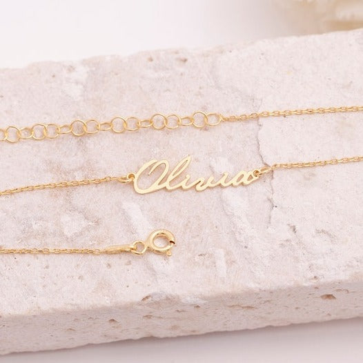 Custom Minimalist Name Anklet