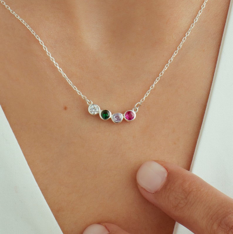 Personalized Combined Birthstone Necklace