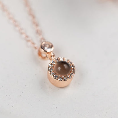 Custom Dainty Photo Projection Necklace