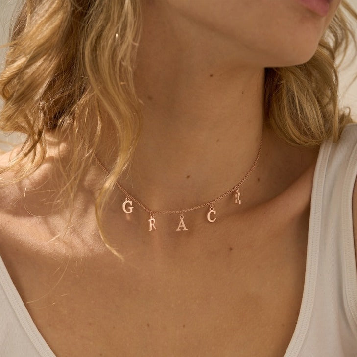 Personalized Letter Name Choker