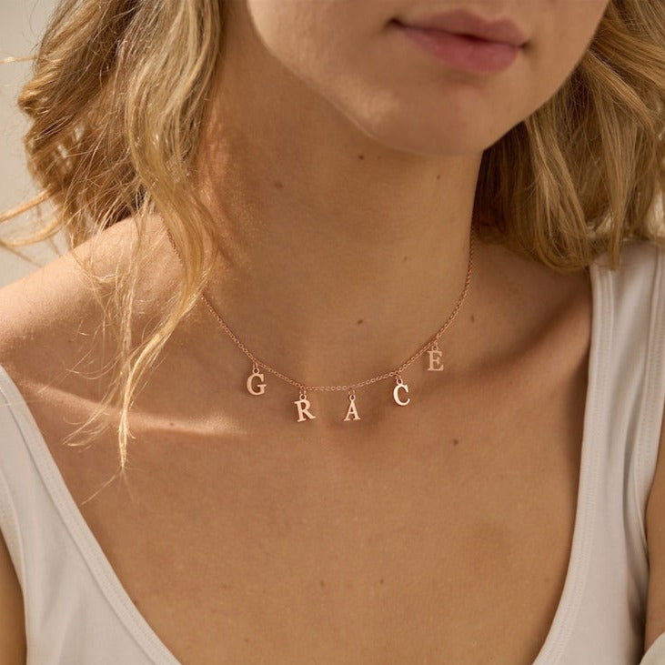 Personalized Letter Name Choker