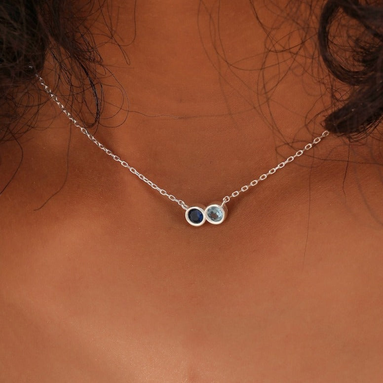 Personalized Combined Birthstone Necklace