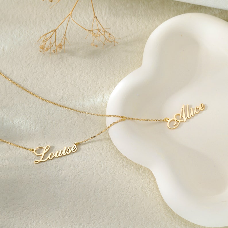 Custom Double Names Y-Necklace