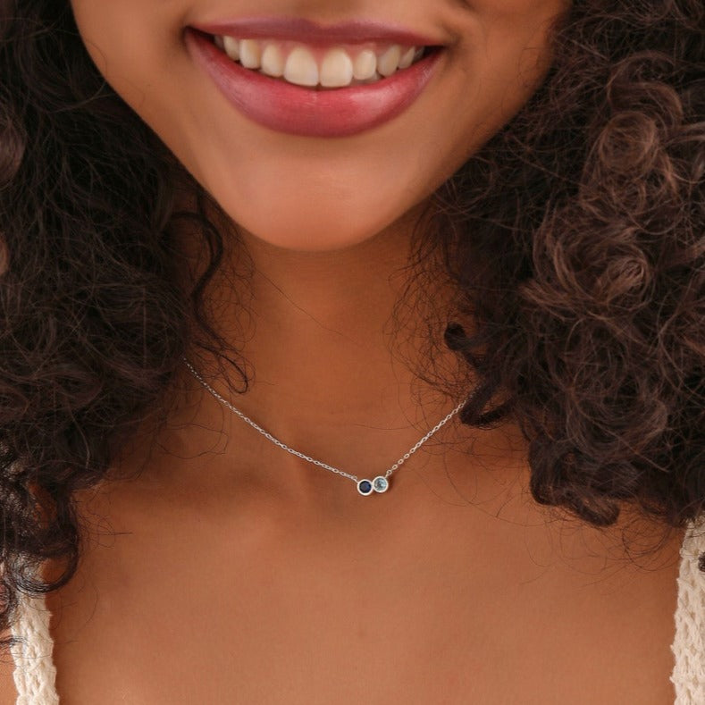 Personalized Combined Birthstone Necklace
