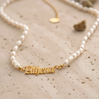 Personalized Name Pearl Necklace