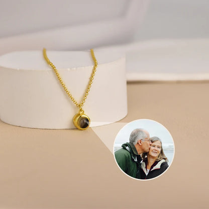 Personalized Bubble Photo Projection Necklace