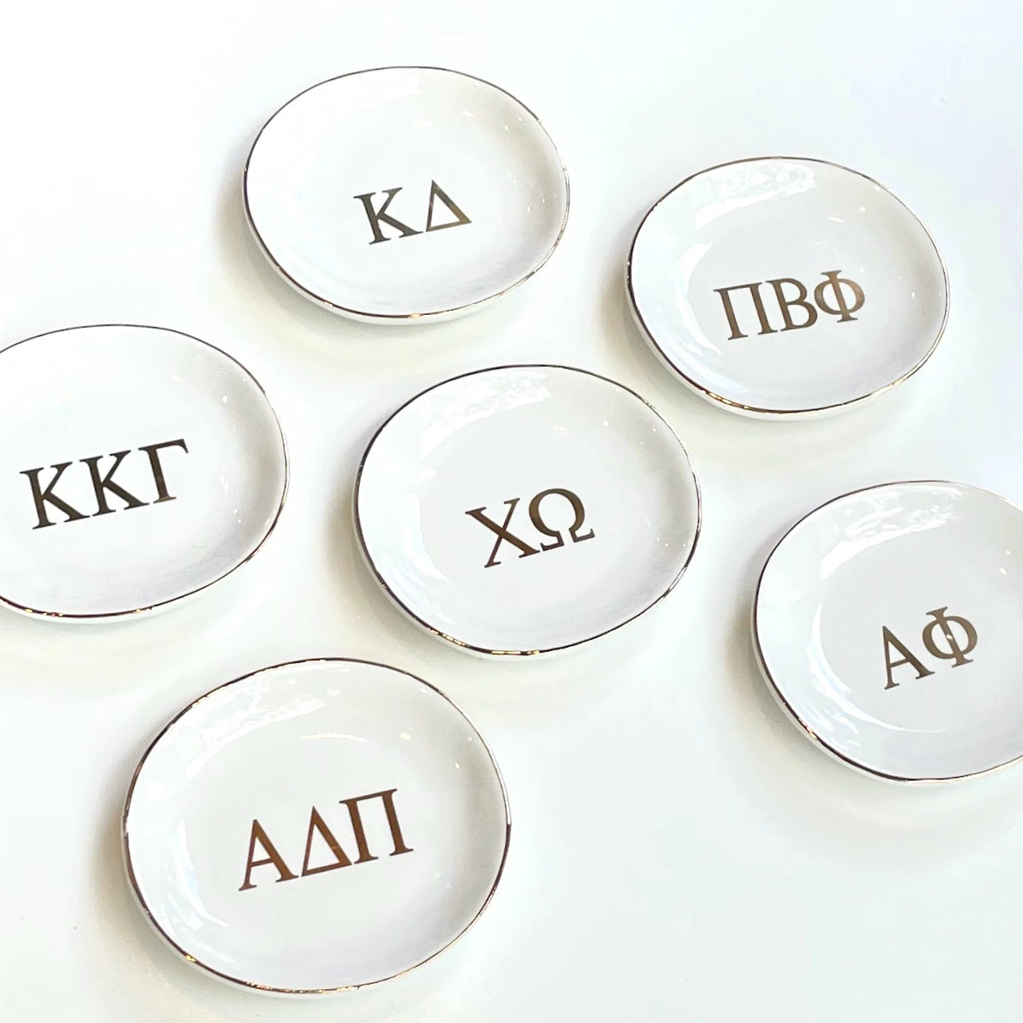 Custom Greek Letters Sorority Ring Dish