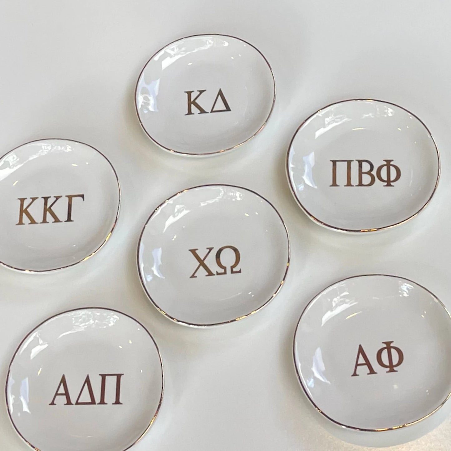 Custom Greek Letters Sorority Ring Dish