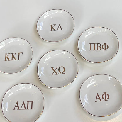 Custom Greek Letters Sorority Ring Dish