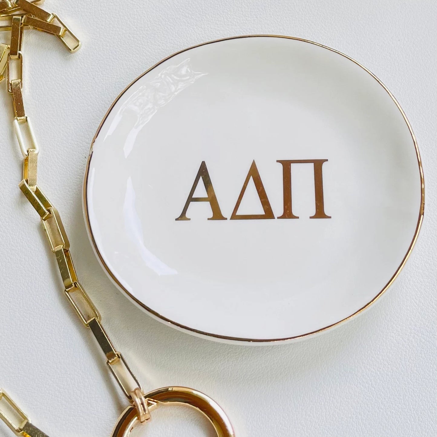 Custom Greek Letters Sorority Ring Dish