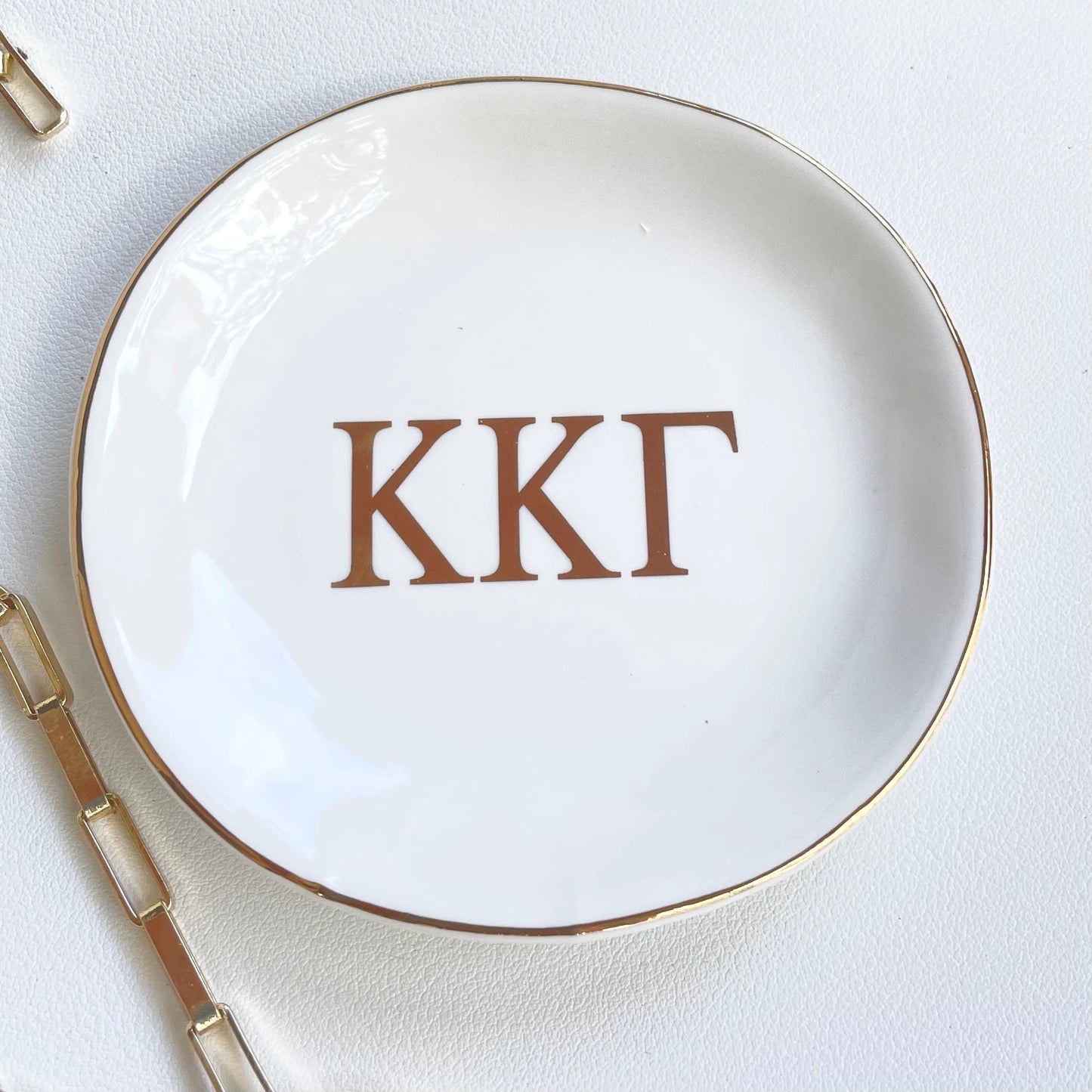 Custom Greek Letters Sorority Ring Dish
