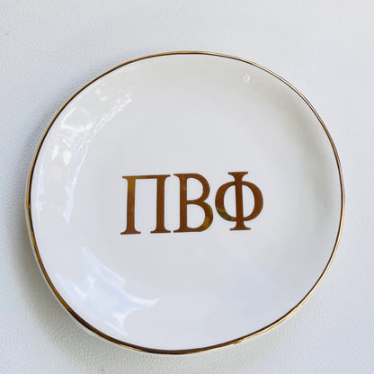 Custom Greek Letters Sorority Ring Dish