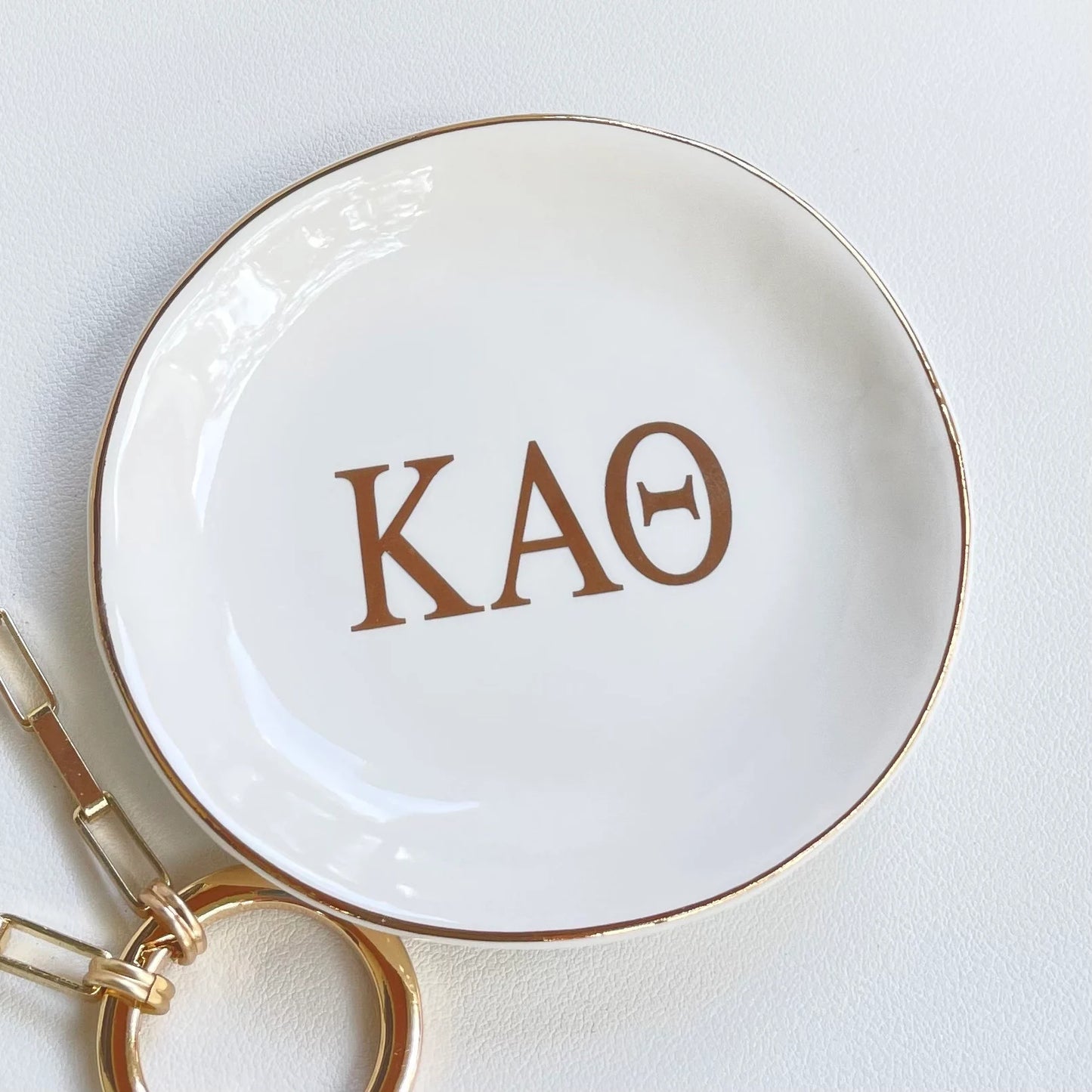 Custom Greek Letters Sorority Ring Dish
