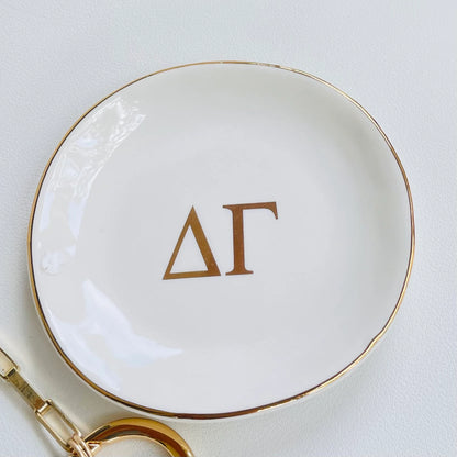 Custom Greek Letters Sorority Ring Dish