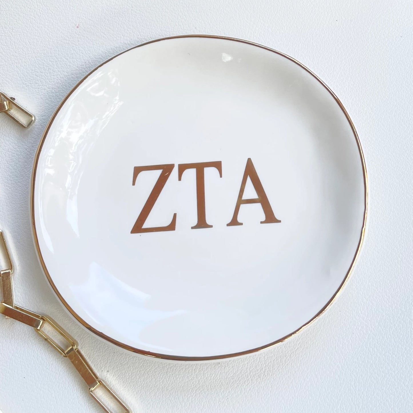 Custom Greek Letters Sorority Ring Dish