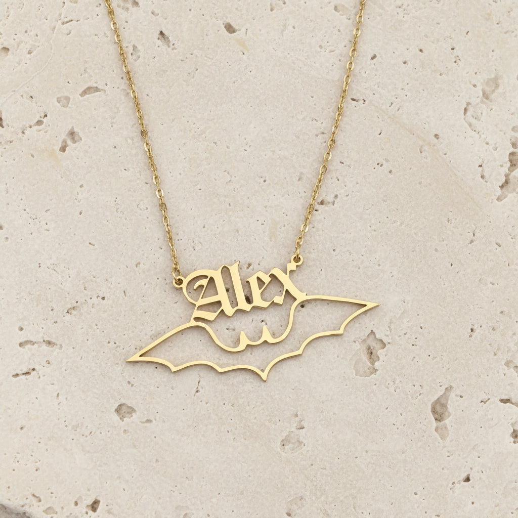 Custom Gothic Name Necklace
