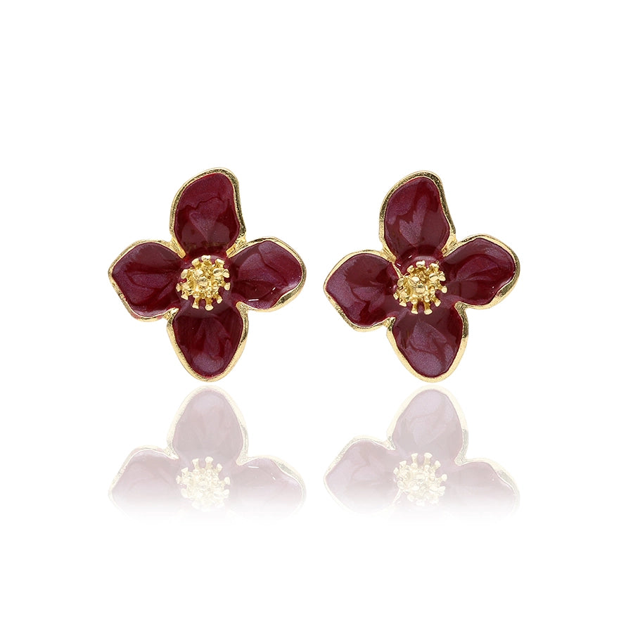 Lolita Enamel Flower Stud Earrings