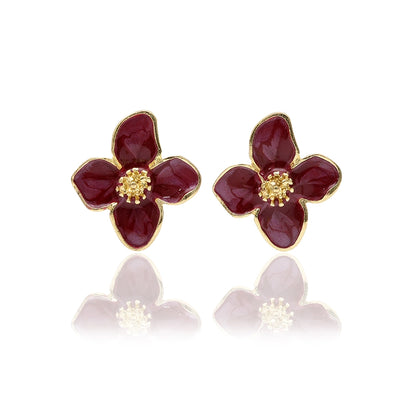 Lolita Enamel Flower Stud Earrings