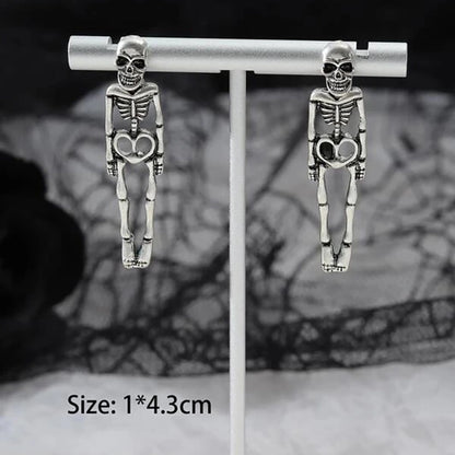 Goth Skeleton Drop Earrings