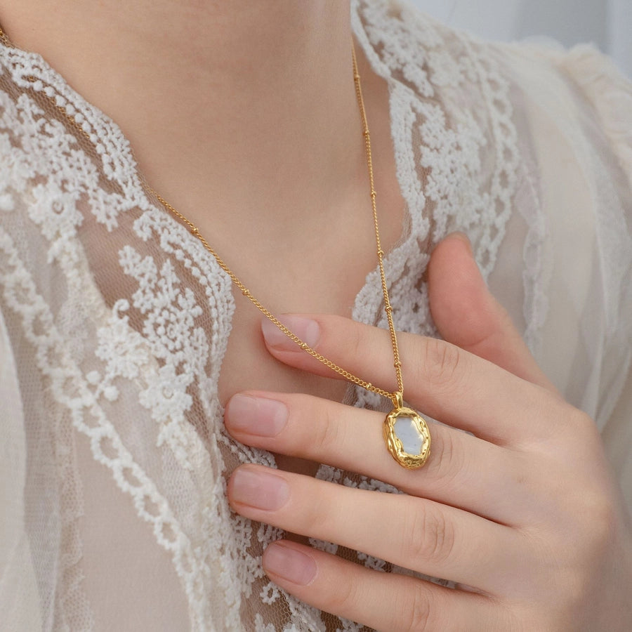 Sea Gem Minimalist Pendant Necklace