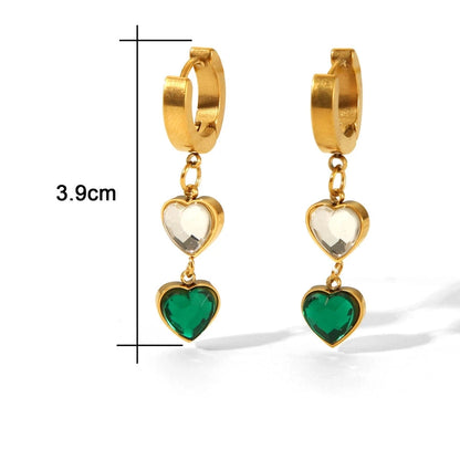 Vintage Dainty Heart Dangle Earrings