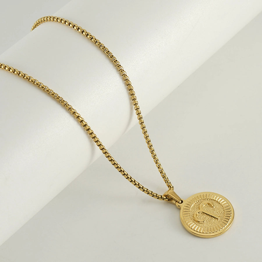 Coin Golden Zodiac Pendant Necklace