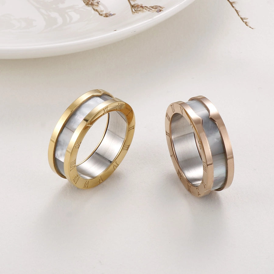 Vintage Roman Numeral Band Rings