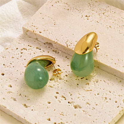 Emilia Resin Droplet Stud Earrings