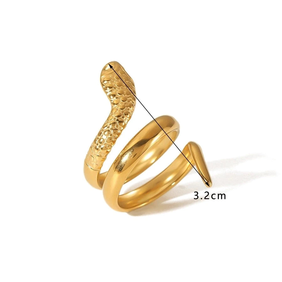 Golden Snake Open Rings