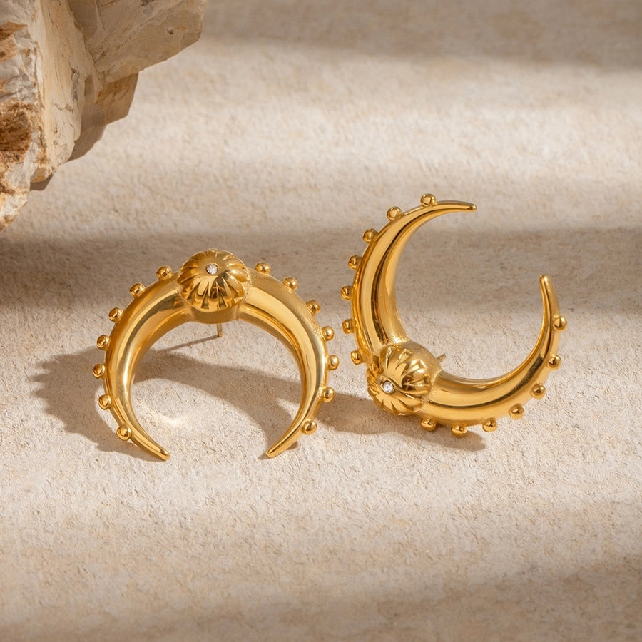 Witchy Crescent Stud Earrings