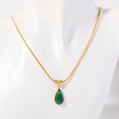 Custom Teardrop Birthstone Pendant Necklace