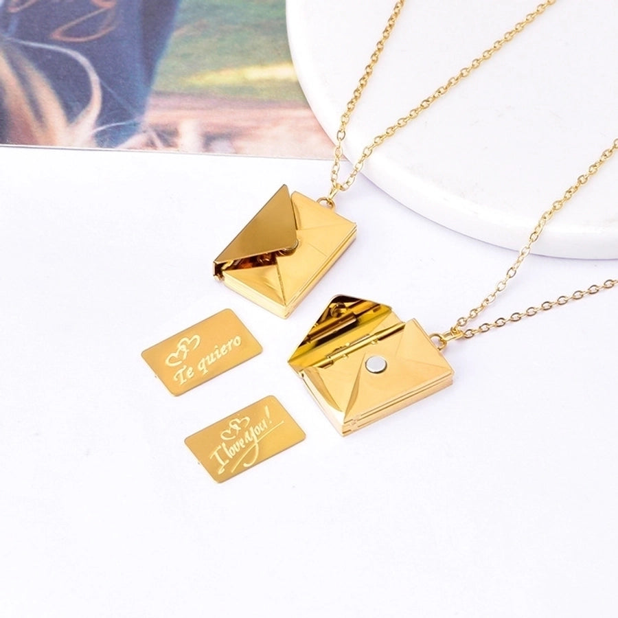 Love Envelope Pendant Necklace