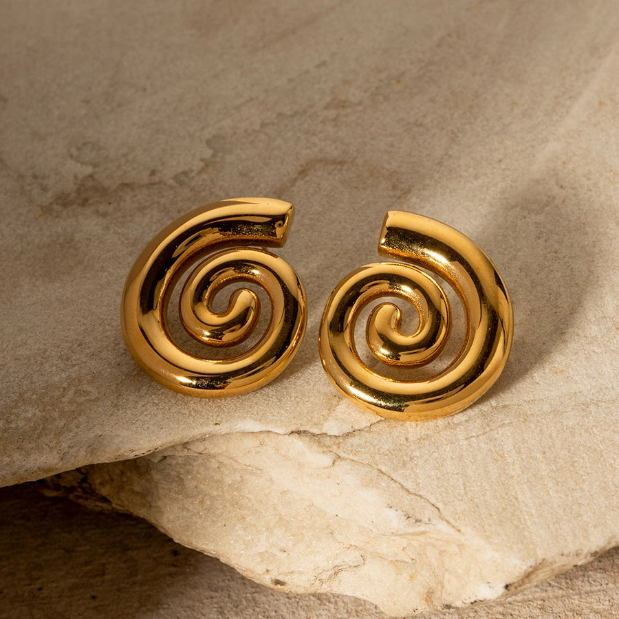 Serpentine Statement Stud Earrings