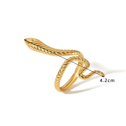 Golden Snake Open Rings