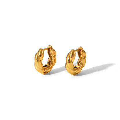 Italian Twist Dainty Hoop Earrings