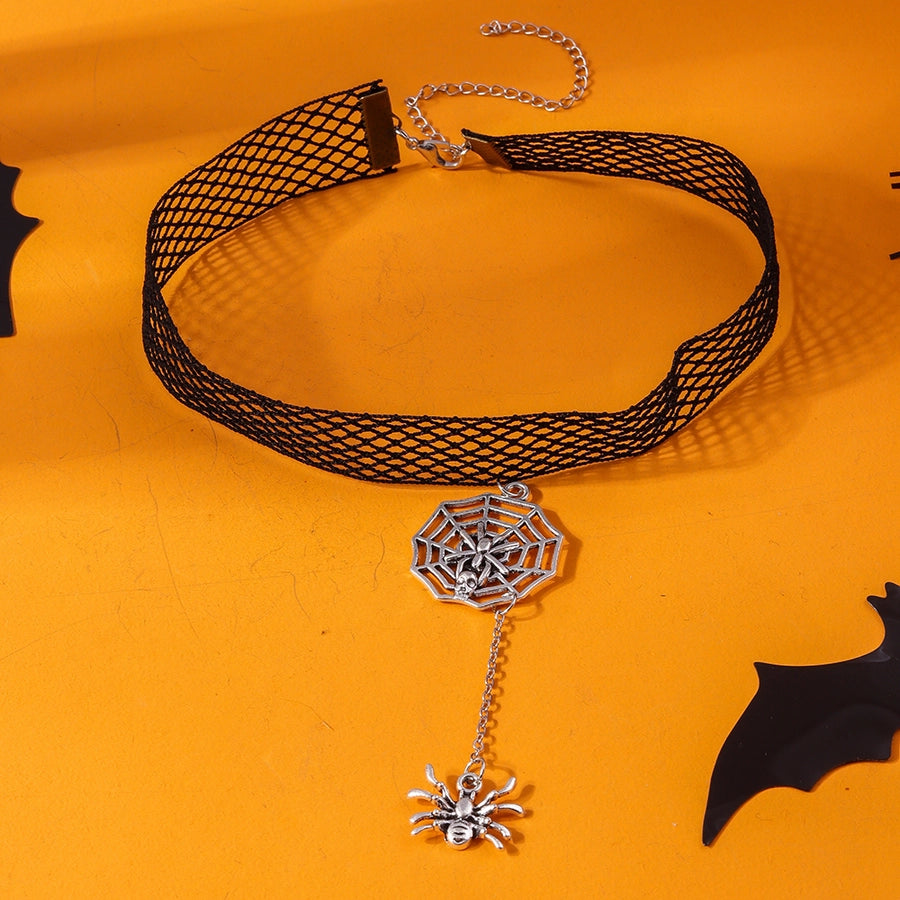 Gothic Spider Web Choker