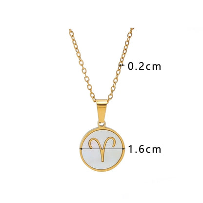 Dainty Shell Zodiac Pendant Necklace