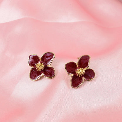 Lolita Enamel Flower Stud Earrings