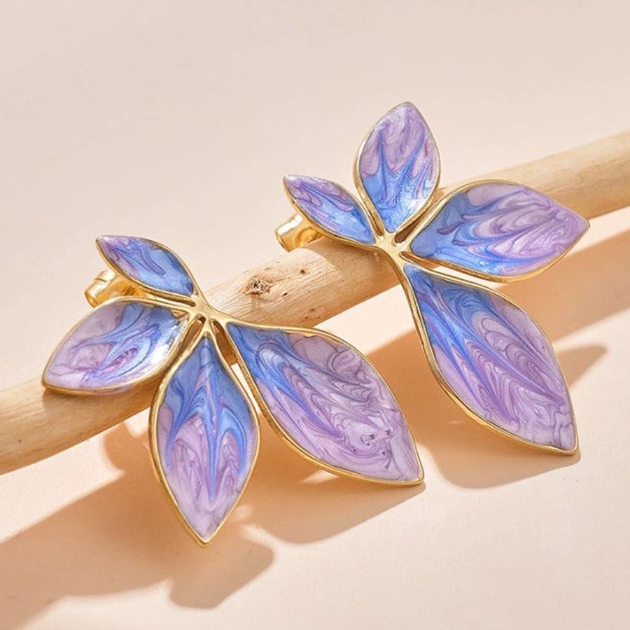 Fairy Flower Enamel Stud Earrings