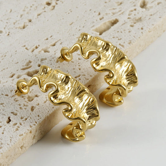 Coquette Curls Gold Hoop Earrings