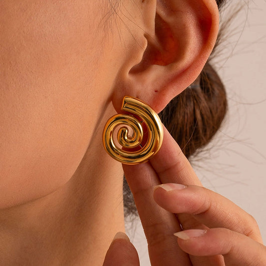 Serpentine Stud Earrings