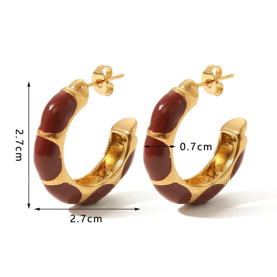 Young Love Statement Resin Hoop Earrings