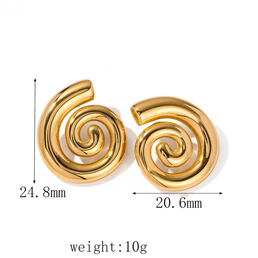 Serpentine Statement Stud Earrings