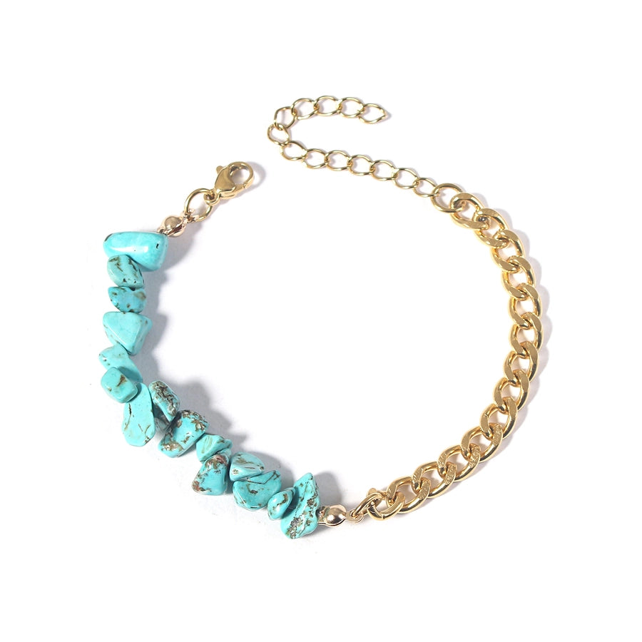 Natural Gemstone Chain Bracelet